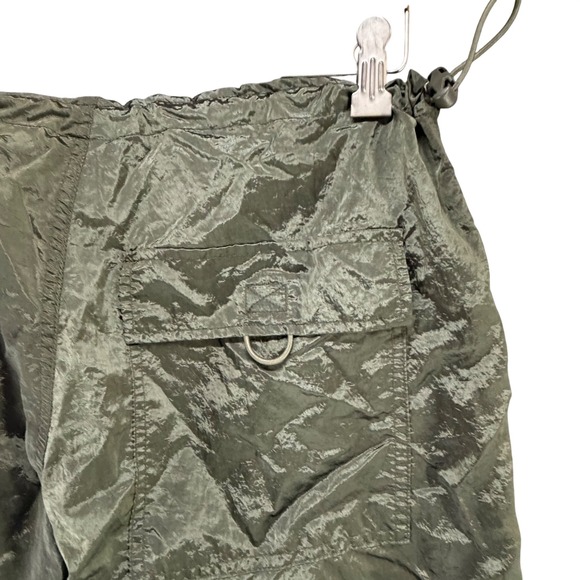 Urban Outfitters Iets Frans Baggy Tech Pants Green Streetwear Utility Size Small - Picture 7 of 16